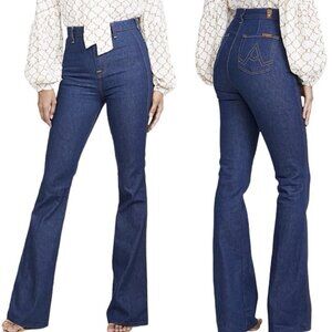 7 FOR ALL MANKIND Modern "A" Pocket High Rise Flare Jeans Avant 26 Limited Ed.